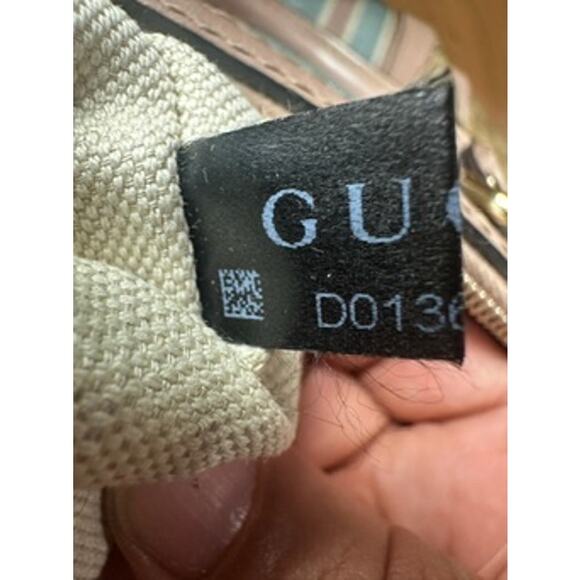 Gucci GG Monogram Vintage Web Medium Boston Pink Blue*AWESOME 2-WAY! - Picture 15 of 16